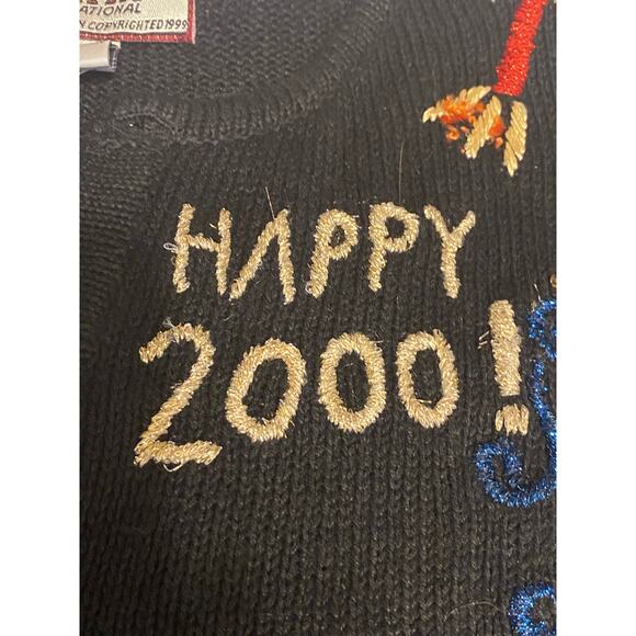 NWT Tiara International Vintage 1999 Happy 2000 Cardigan Size Medium - Picture 8 of 8